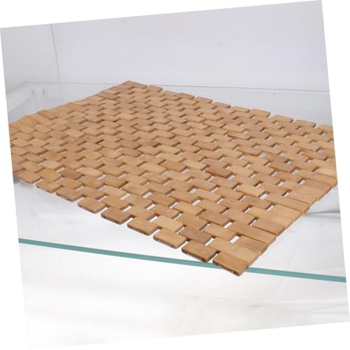 Alfombra de baño de bambú para entrada de casa e interiores 5