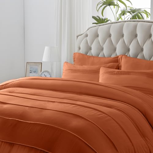 IUiugeig Twin Size Comforter Set, 2 Pieces- Soft Washed Microfiber Comforter with 1 Pillowcases Shams, Fluffy Lightweight Down Alternative Bedding Comforter Sets for All Season
