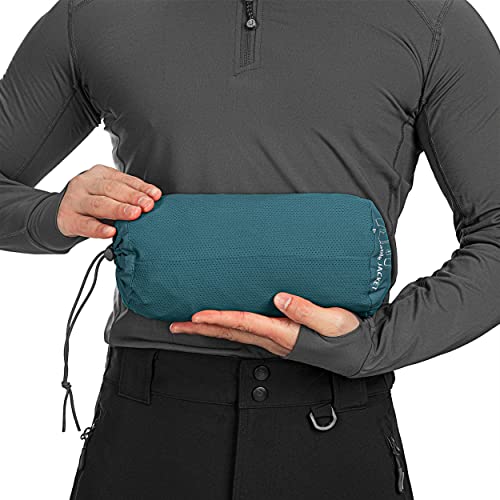 33,000ft Regenjacke Herren Wasserdicht Outdoorjacke Leichte Freizeitjacke Packbare Windjacke Fahrrad Regenmantel mit Kapuze China Blau 2XL