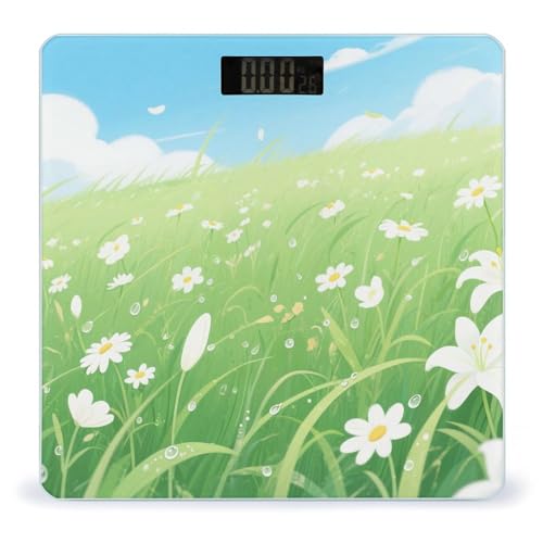 Balanza Digital de Baño con Vidrio Templado Blanco miniatura 1