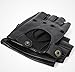 YISEVEN Men's Motorcycle Driving Fingerless Leather Gloves Unlined Classic Soft Sheepskin 1/2 Half Finger Button Punk Cycling Fitness Texting Warm Dress Winter Gift, Bright Black 9.5
