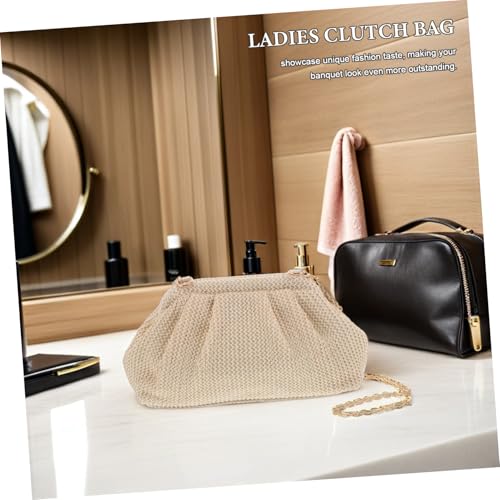 Pochette nuage chic tressée main pour cocktail et soirée