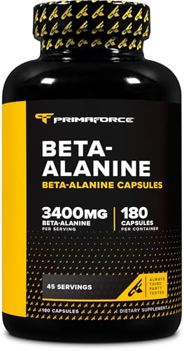 Primaforce Beta Alanine Capsules 3 400mg 180 Capsules (45 Servings) - Potent Beta-Alanine Supplement