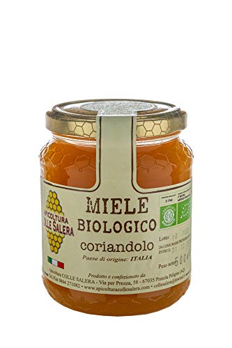 Miele biologico di Coriandolo - Italiano non Pastorizzato | Apicoltura Colle Salera (500 gr)