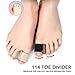 6 Pairs Toe Separator, Elastic SEBS Toe Separators to Correct Bunions and Restore Toes, Prevents Friction Soft Toe Corrector for Hammertoes Bunions Sports