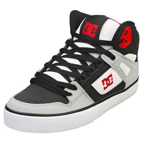 DC Shoes Men's Pure Se Sneaker, Black Grey red, 9.5 UK
