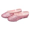 Xinvivion Dames Ballet Flats, Meisjes Sprankelende Ballet Yoga Gymnastiekschoenen Zachte Bodem Buikdans Slippers