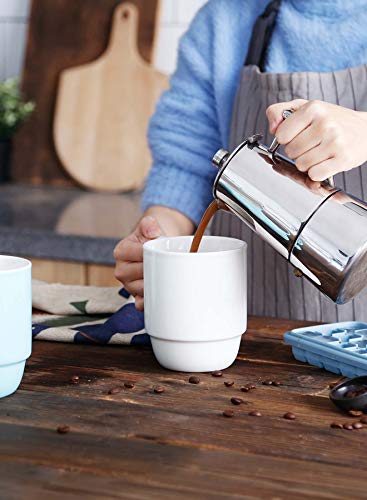 Sweese Stackable Mug Set - 21 Ounce Large Coffee Mugs for Coffee, Tea, Hot Cocoa, Coffee Mug Set of 6, Cool Assorted Colors No. 609.003 - Image 5