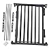 JAXSUNNY 5-Panel Metal Baby Safety Gate Child Toddler Fireplace Fence Hearth Screen Gate Black