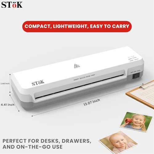 Image of SToK (ST-L11A) A4 Lamination Machine | 2 Rolller System for a Professional Finish at Home, Office & School | Fits Upto 9 Inch Wide Pages (1 Year Offsite Warranty)