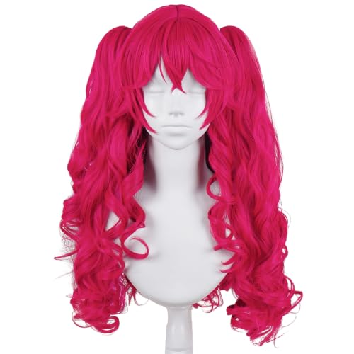 DUDUWIG Hot Pink Wig Long Hot Pink Hair Wigs for Women Girls Long Wigs for Daily Party Halloween
