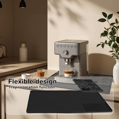 Tapis de machine à café en silicone imperméable anti-vibration pour protéger le plan de travail - 8