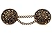 Produktbild Gold antik Ketten Knöpfe (2 Knöpfe + 1 kleine Kette) Metall Ösenknöpfe, Made in Germany, Knöpfe gewölbt 20mm, Kette 40mm (1 Stück)