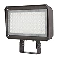 Xbuyee 150W LED Flood Light with Dusk-to-Dawn Photocell, 130lm/W 5000K Daylight 100-277V IP65 Waterproof, 150W-100W-75W Adjustable, LED Parking Lot Light with Trunnion Mount, ETL