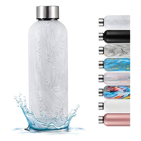 ZERTAGO Edelstahl Trinkflasche 750 ml Doppelwandige Thermosflasche Kohlensäure geeignet Auslaufsicher Cover