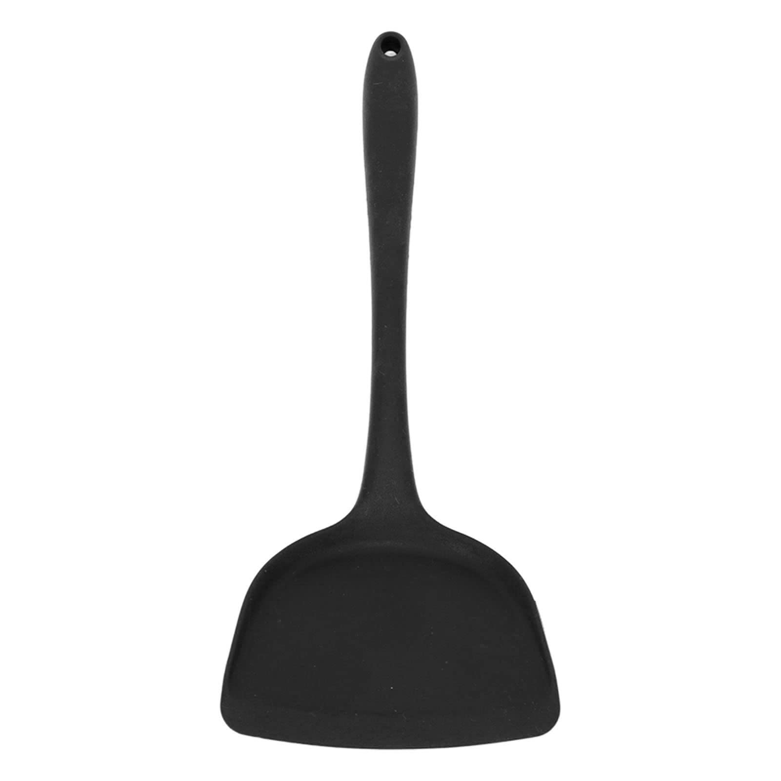 5 Pezzi spatola da Cucina in Silicone spatola da Cucina Utensili da Cucina con Foro per Appendere Le Uova frittata(Nero)