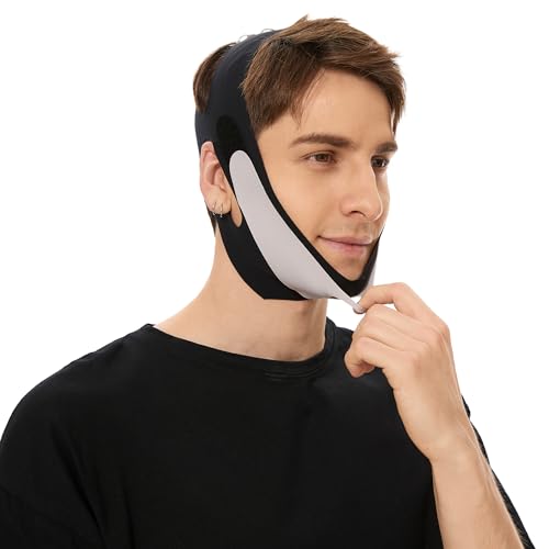 DLYAUA V Shaped Face Mask Chin strap for sleeping and Sagging Chin Strap for Men