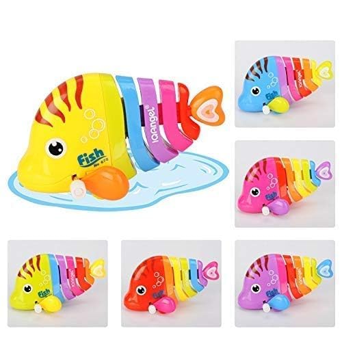 SHAKTISM Colourful Movable Fish Toy, Gear Wind Up Fish Toy for Girls & Boys, Crawling Toys for Birthday Gift, Wind-up Fish Toy Swim Pool Bath Toys for Toddler Sea Animal Bath Toy - Pack of 2Pc - Image 3 thumbnail