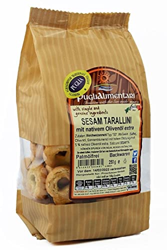 Tarallini Tradizionali mit Sesam, Taralli al Sesamo, Puglialimentari, 250 g Cover