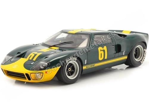 Solido S1803004 Ford GT40 Mk.1 Collectible Miniature Car, Green and Yellow, 1:18 Scale