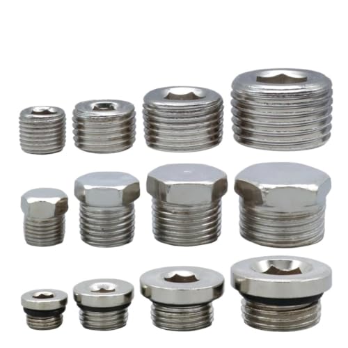Tapón hexagonal interior NPT para accesorios neumáticos BD-04G de acero 2