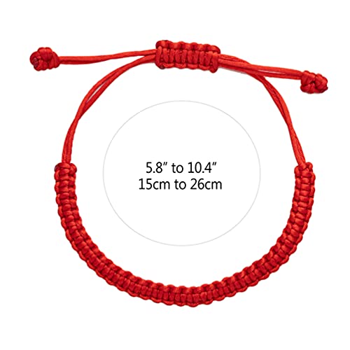 2PCS String Bracelets for Women Men Handmade Red Black Buddhist Tibetan Woven Rope Bracelet for Protection and Luck Friendship Bracelet2