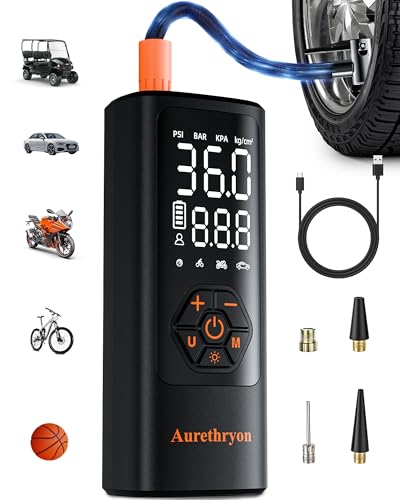 Aurethryon Tire Inflator Portable Air Compressor with Gauge, 150 PSI