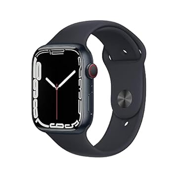 Apple Watch Series 7 (GPS + Cellular), Caixa em alumínio meia-noite de 45 mm com Pulseira esportiva meia-noite
