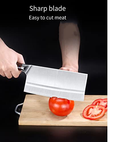 Image of Butcher Knife, Meat Cleaver Knife, 8 Inches Chopping Knife, Super Strong Makes Heavy Duty Easy /Bucher Big Knife. Weight : 520grm