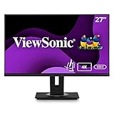 ViewSonic VG2756-4K 27 Inch IPS 4K Docking Monitor with Integrated USB 3.2 Type-C RJ45 HDMI Display...