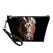 Produktbild Showudesigns Leder Make-up Clutch 3D Pferd Muster Damen Kulturbeutel Tasche mit Reißverschluss