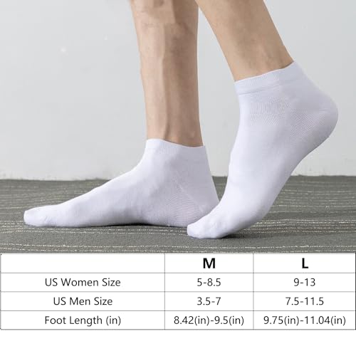 Image of DarkCom Low Cut Ankle Socks for Women and Men, 8 Pairs Thin Cotton Socks