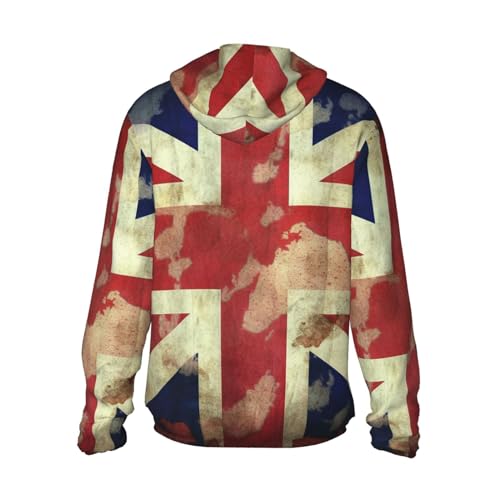 UPF 50+ Sun Protection Hoodie Jacket Vintage Union Jack British Flag Rash Guard Shirts Lightweight Long Sleeve Sun Shirt3