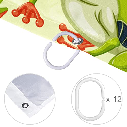 Rideau de douche grenouille pour une salle de bain tropicale et fun