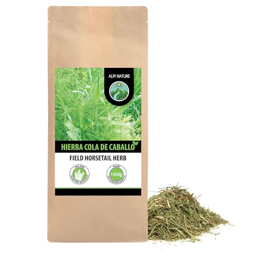 Alpi Nature Cola de Caballo Infusión 1kg, Cola de Caballo Seca y Cortada, Té de Hojas Sueltas