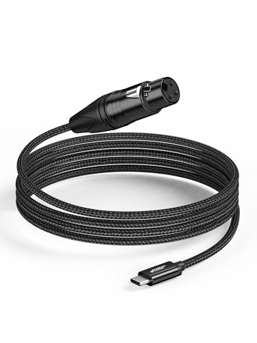 CableCreation XLR to USB C 3ft, XLR Female to USB Type C Professional Recording Audio Cable,for Microphones to Cellphone/Laptop/Tablet,Compatible with Windows Macos iOS Android Linux Unix,Shure PGA58