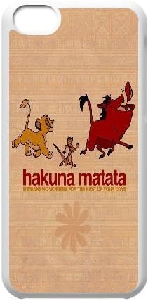 Cases for IPhone 5C, Lion King,hakuna Matata Cases for IPhone 5C, Bloomingbluerose White