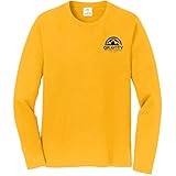Gravity Outdoor Co. Long-Sleeve Shirt - Bright Gold - Black Logo - M