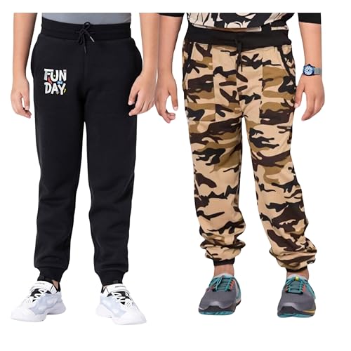 Image of Boy's Regular Fit Track Pants, Pajamas and Lowers