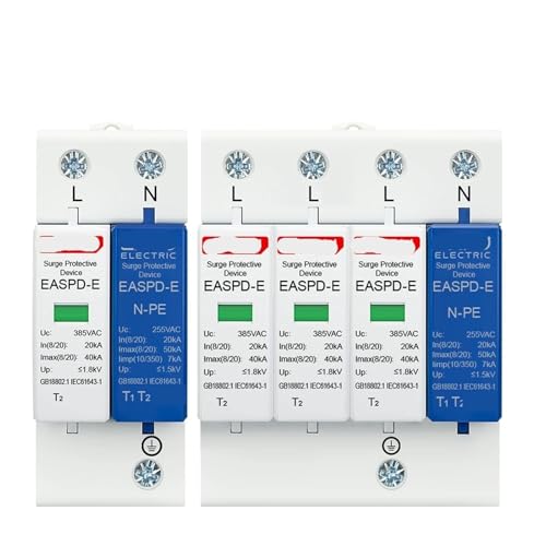 2P 4P AC SPD 1P + NPE 20KA 40AK 50KA T1 T2 275V 385V �T�[�W�v���e�N�^�[�ی��d�� 1 ��(4P,275V)