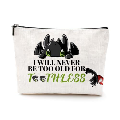 Dragon Anime Cosmetic Make up Bag Dragon Lover Gift Makeup Zipper Pouch Bag Anime Characters Lover Gift