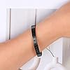 MILAKOO Roman Numeral Bangle Bracelet 8mm Black Plated Classic Cuff for Men Jewerly Accessory #1