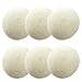 Large Size Organic Fabric Softener Balls, Wool Dryer Balls Laundry Reusable, Reduce Wrinkles & Static Cling, Shortens Drying Time (Pack of 6) (Gray)
