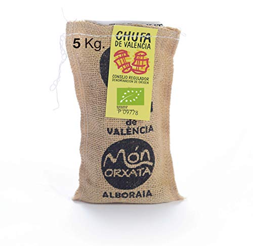 5 KG CHUFA ECOLÓGICA MÓN ORXATA. Saco Yute Certificada Bio. Denominación de Origen Valencia. No seleccionada. Ideal para consumo en crudo o para elaboración de horchata. Conservar a menos de 15º