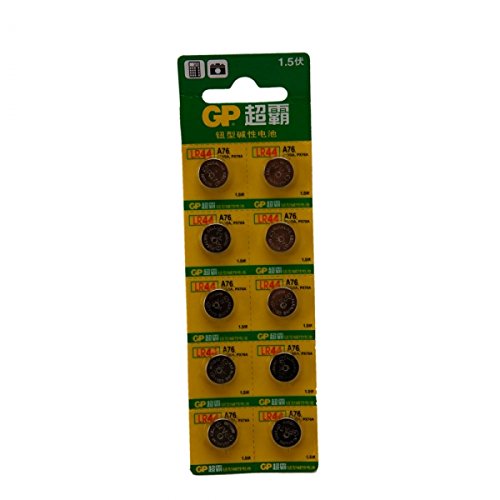 10Pcs Gp Lr44 A76 1.5V Alkaline Button Cell Batteries #TOP4