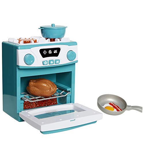 Black+Decker Junior Oven And Stove Role Play Pretend Kitchen Appliance For Kids With Realistic Action, Lights And Sounds - Plus Pot With Lid, Cooking Pan, Play Chicken And Bacon/Egg Food #TOP2