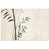 MuchoWow© Poster De Jardin 180x120 cm Deco Exterieur Decoration Balcon Décoration Affiche Murale Extérieur Terrasse Mur Déco Appartement Décorative Japandi   Bambou   Beige