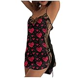 ★Bequem, weich, sehr gut zum Schlafen oder für die Freizeit geeignet. Nicht leicht zu verblassen, nicht leicht zu pillen, persönlicher Komfort, Ausschnitt und Saum und exquisite Spitzendekoration, sehr elegant und romantisch, sieht einzigartig und schön aus.