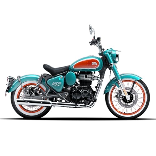Image of Royal Enfield Goan Classic 350 with Disc & Spoke Wheel Motorcycle (Teal Blue) Booking for Ex-Showroom Price