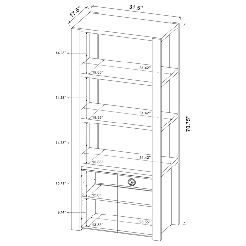 Coaster Home Furnishings - Laurelton - Wood - 3-Piece Entertainment Center with Adjustable Shelves, Hidden Storage and Rear Cord Cutouts - Living Room - Light Oak - 708222-SET